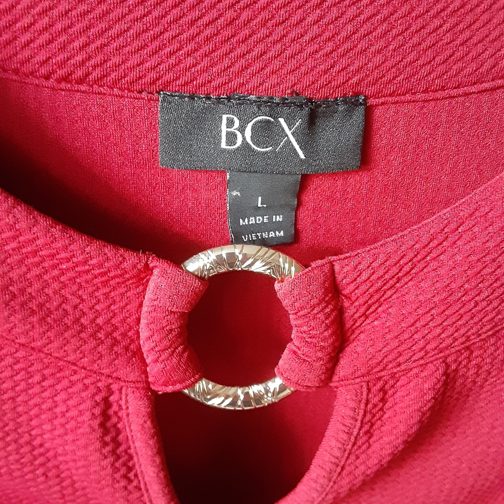 Sold!!!BCX Burgundy Peplum Top - Picture 4 of 8